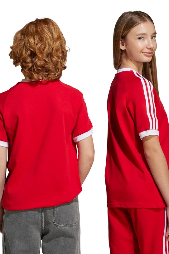 Дитяча бавовняна футболка adidas Originals JI8467 червоний
