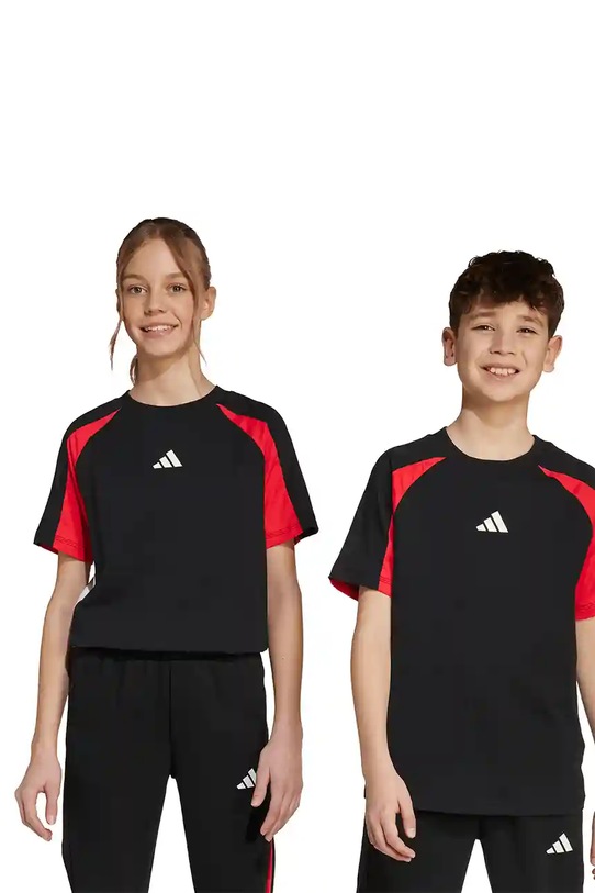 adidas tricou de bumbac pentru copii print negru JM1629
