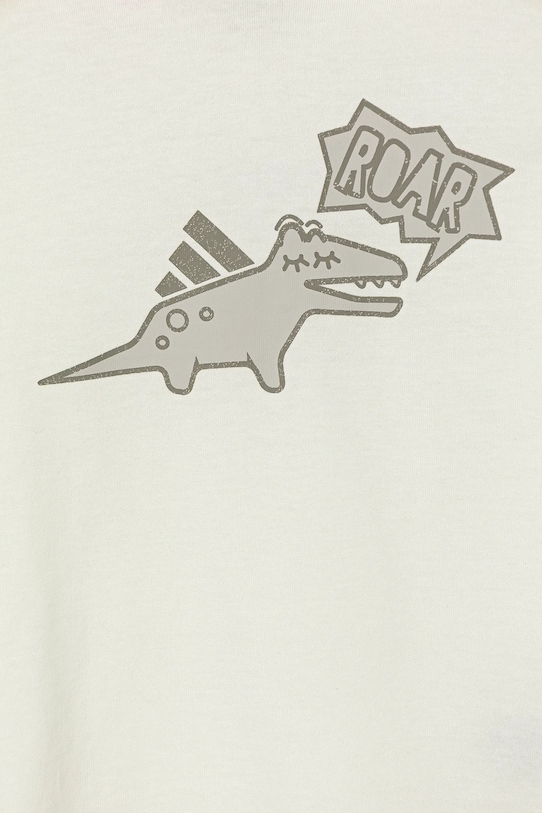 adidas t-shirt bawełniany dziecięcy beżowy JV5074