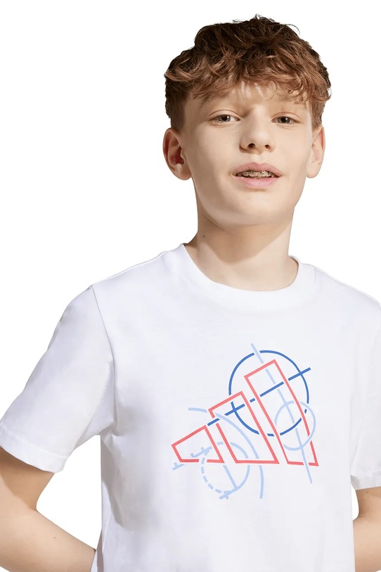 Detské bavlnené tričko adidas JV5100