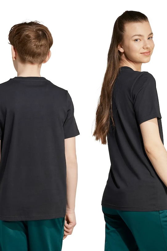 Dětské bavlněné tričko adidas JV5104 černá