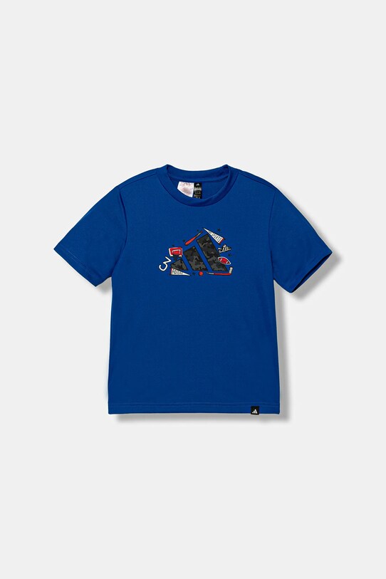 adidas t-shirt dziecięcy wzorzyste niebieski JV5183