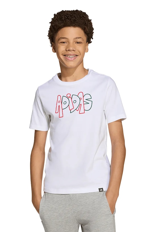 Детская хлопковая футболка adidas JV5245