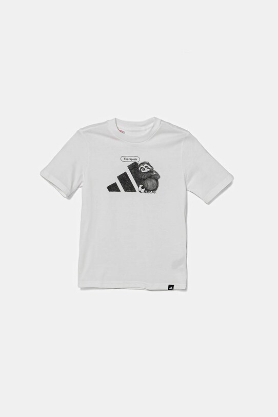 adidas gyerek pamut póló pamut fehér JV5251