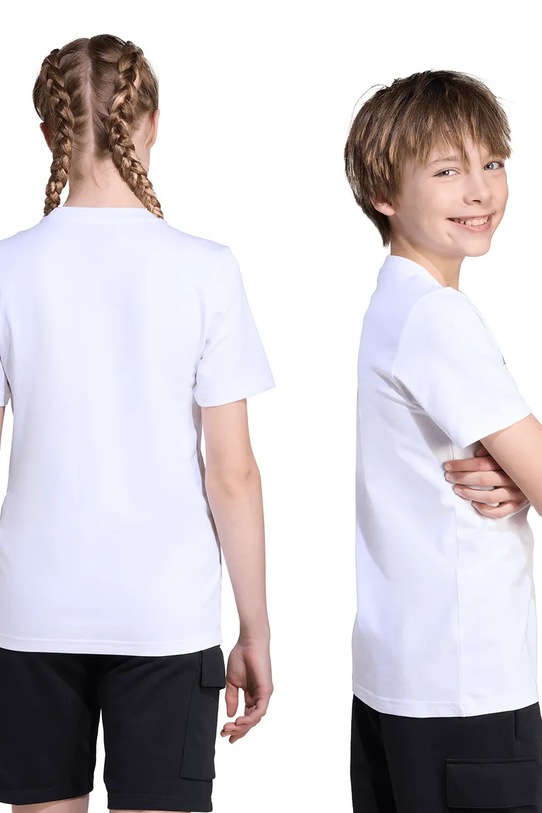 Detské bavlnené tričko adidas JV5251 biela