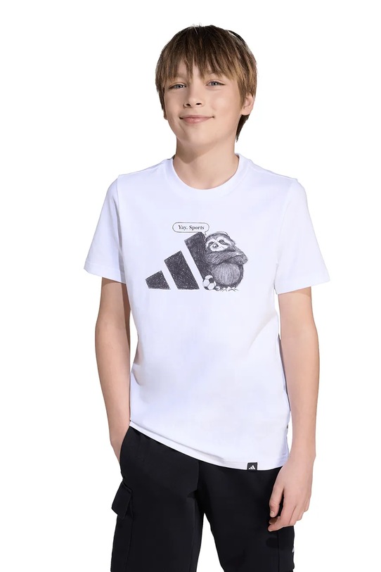 Detské bavlnené tričko adidas JV5251
