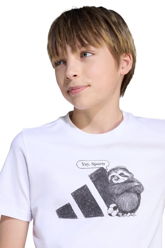 Detské bavlnené tričko adidas JV5251
