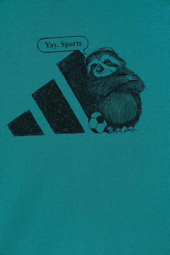 adidas t-shirt in cotone per bambini turchese JV5253