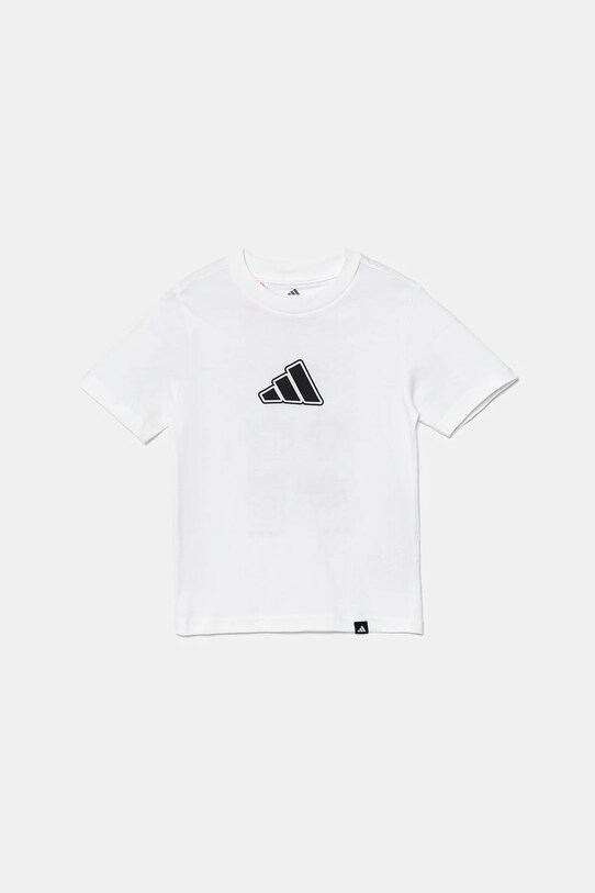 adidas tricou de bumbac pentru copii JV5255 alb AW25