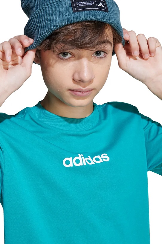Детская хлопковая футболка adidas JV7541