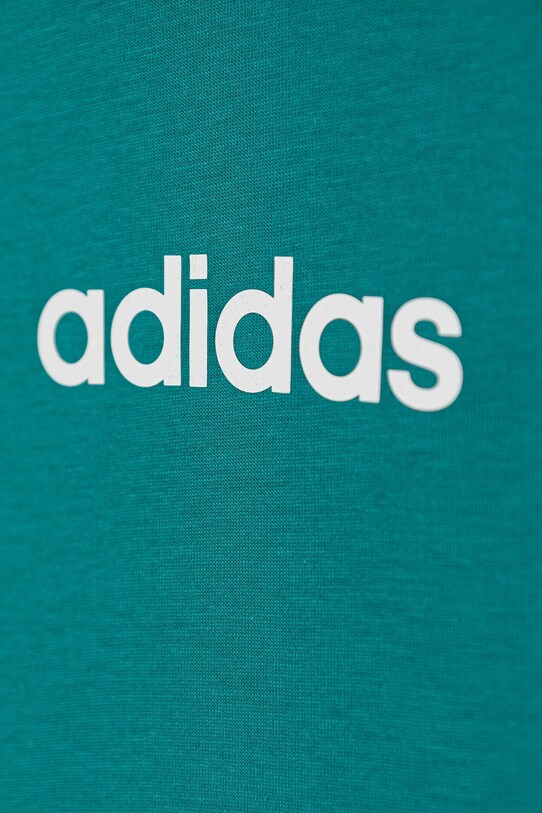 Deklice Otroška bombažna kratka majica adidas JV7541 turkizna