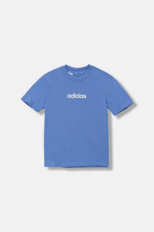 Детская хлопковая футболка adidas хлопок голубой JV7542