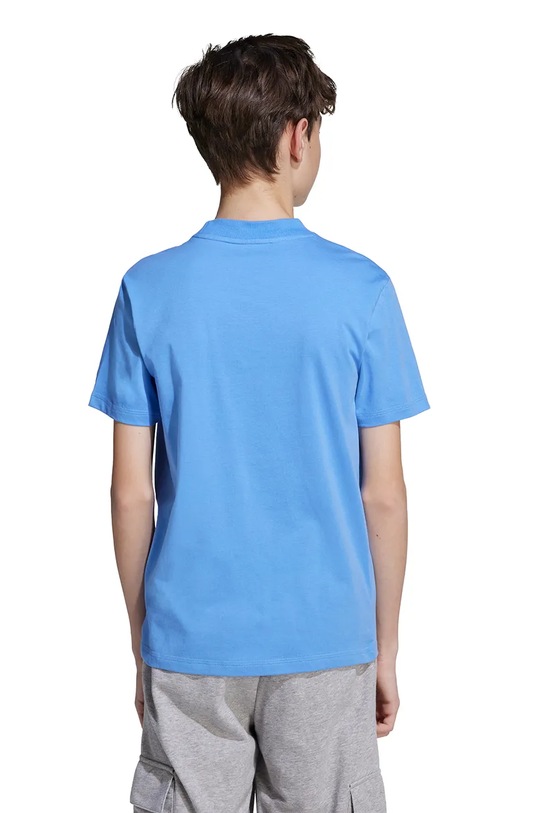 adidas t-shirt bawełniany dziecięcy JV7542 niebieski