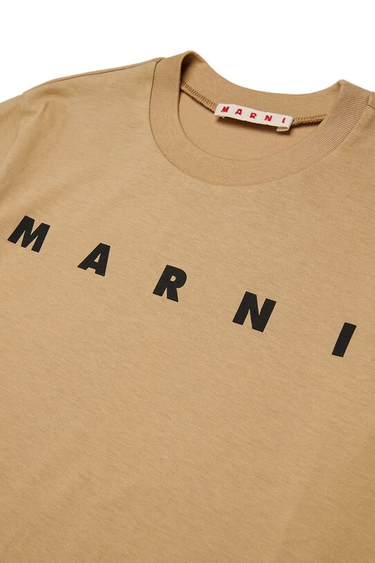 Pamučna majica Marni MT135U T-SHIRT bež M002MV