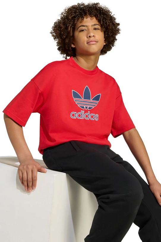 Παιδικό βαμβακερό μπλουζάκι adidas Originals JV8556