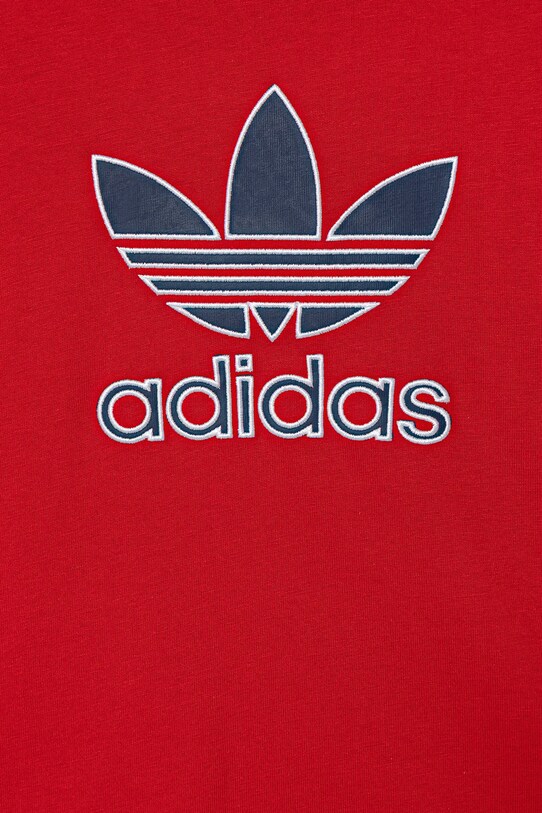 Chłopiec adidas Originals t-shirt bawełniany dziecięcy JV8556 czerwony