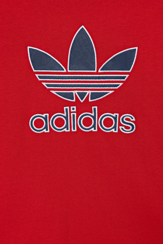 Παιδικό βαμβακερό μπλουζάκι adidas Originals κόκκινο JV8556