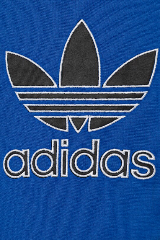 Момче Детска памучна тениска adidas Originals JV8557 син