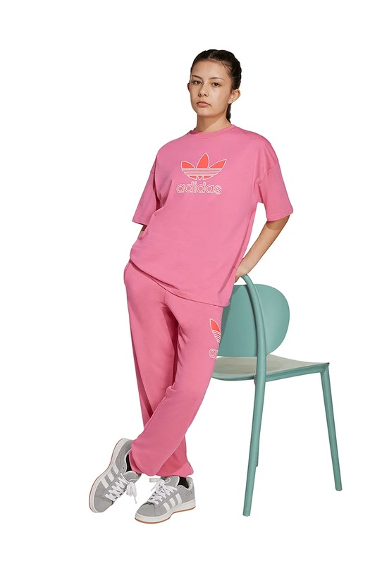 Детска памучна тениска adidas Originals JV8559