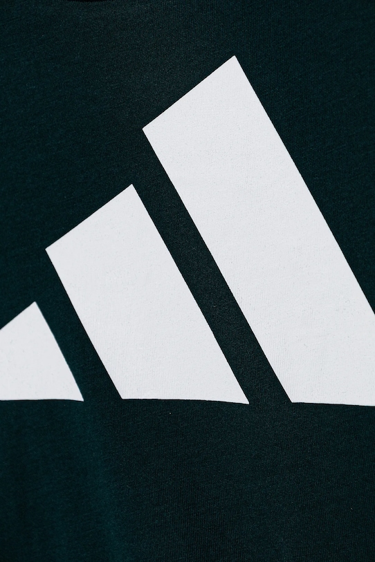 Detské bavlnené tričko adidas zelená JV9871