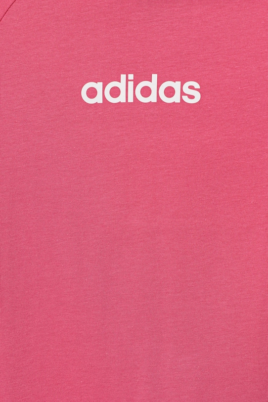 adidas t-shirt bawełniany dziecięcy różowy JV9969