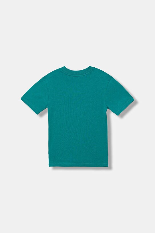 adidas t-shirt bawełniany dziecięcy JW0005 turkusowy AW25