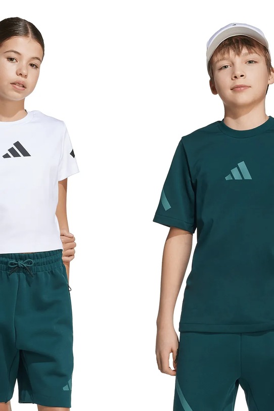 adidas tricou copii print verde JW2432
