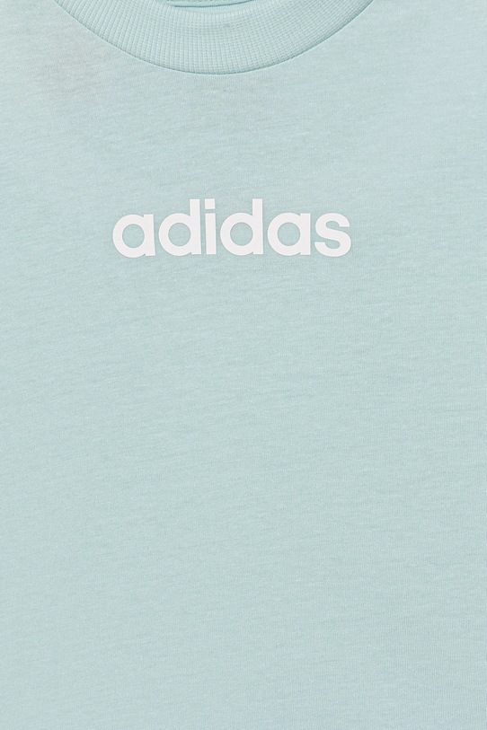 Αγορίστικα Παιδικό βαμβακερό μπλουζάκι adidas JW3466 τιρκουάζ