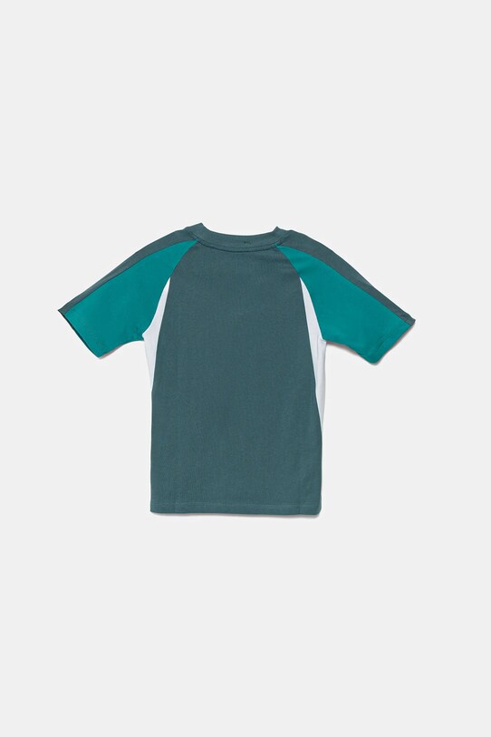 adidas t-shirt bawełniany dziecięcy JW4966 turkusowy AW25