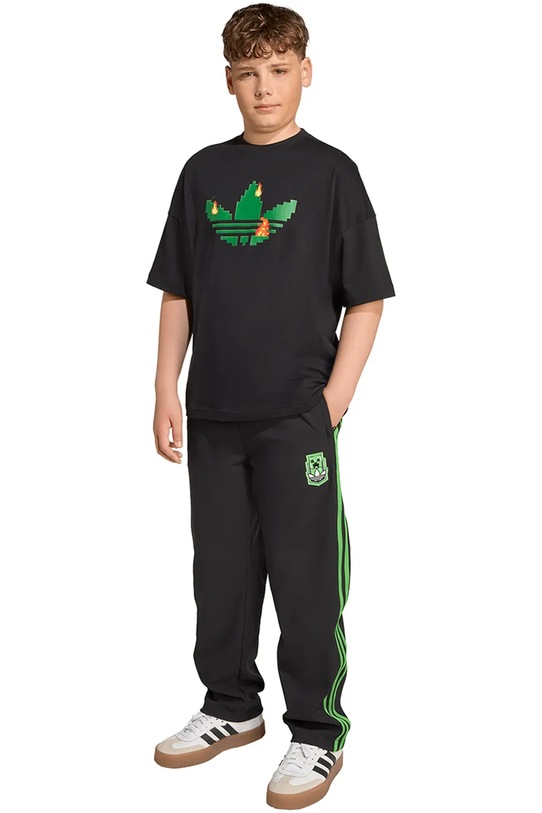 Κοριτσίστικα Παιδικό βαμβακερό μπλουζάκι adidas Originals JW5327 μαύρο