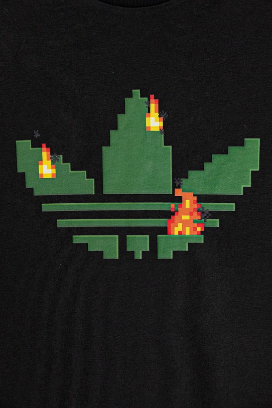 Deklice Otroška bombažna kratka majica adidas Originals JW5327 črna