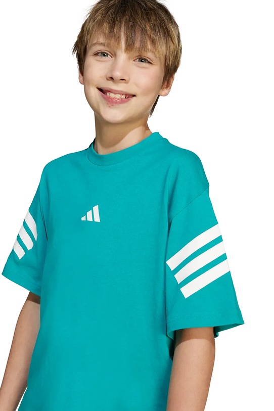 Детская хлопковая футболка adidas JW7531