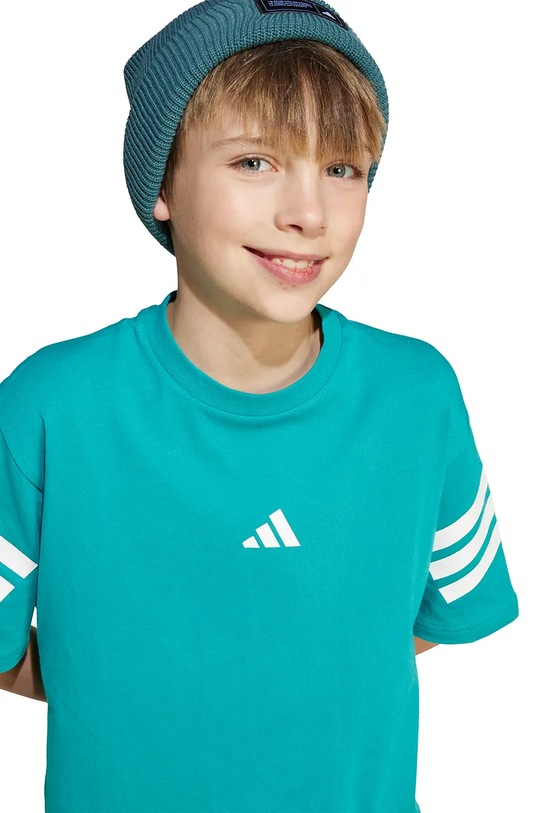 Детская хлопковая футболка adidas JW7531