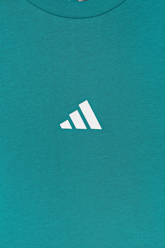 Детская хлопковая футболка adidas бирюзовый JW7531