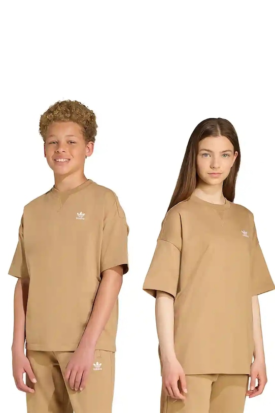 adidas Originals t-shirt bawełniany dziecięcy bawełna beżowy JX2760
