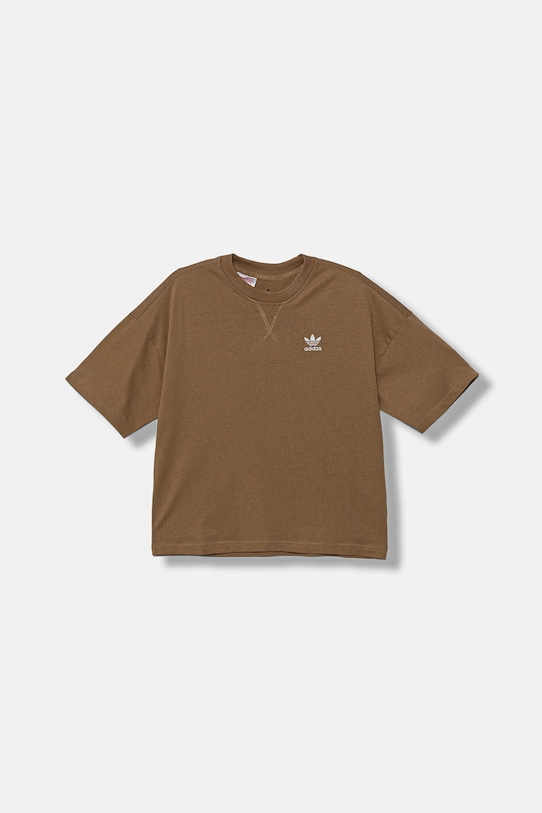 adidas Originals t-shirt bawełniany dziecięcy JX2760 beżowy AW25