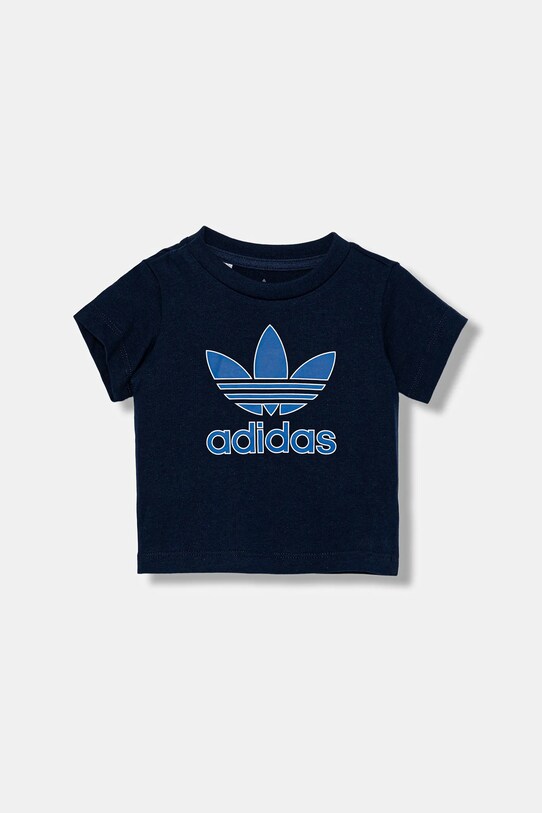 adidas Originals tricou de bumbac pentru copii print bleumarin JX9003