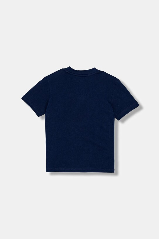 Otroška bombažna kratka majica adidas JY0296 mornarsko modra AW25