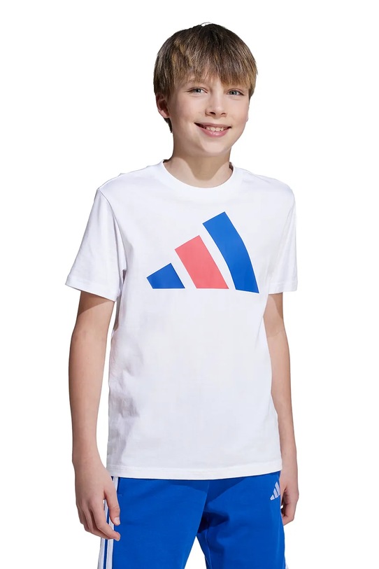 Дитяча бавовняна футболка adidas JY0298