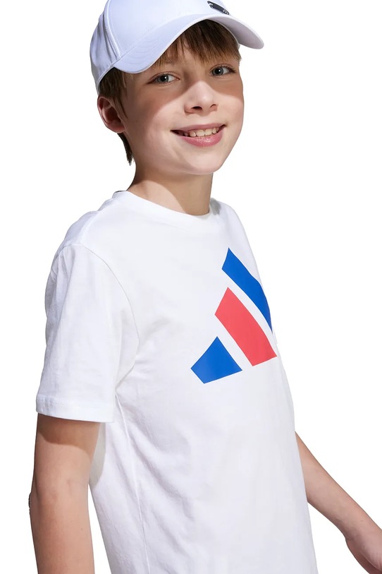 Дитяча бавовняна футболка adidas JY0298
