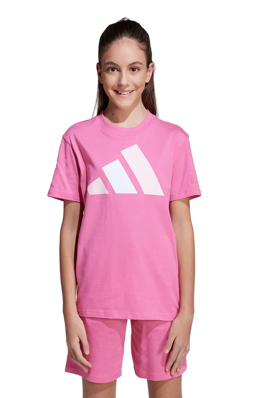 Παιδικό βαμβακερό μπλουζάκι adidas JY0299
