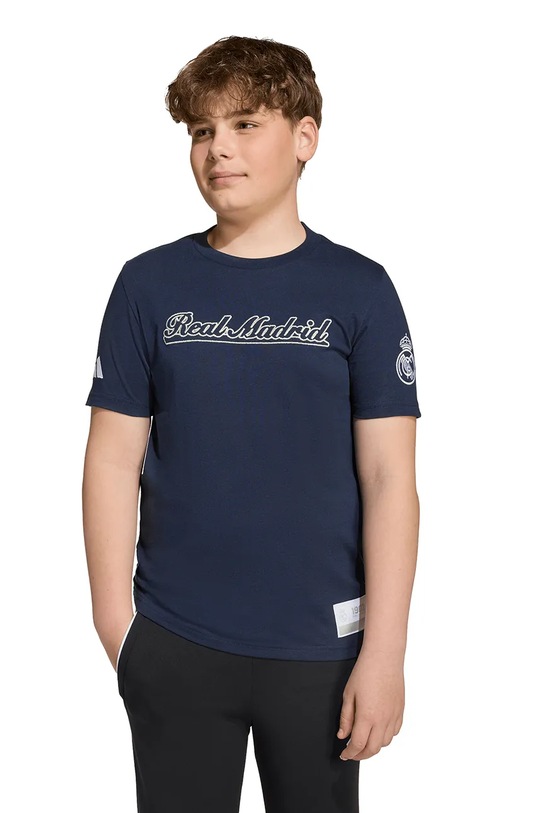 Дитяча бавовняна футболка adidas Performance REAL MADRID JY0999
