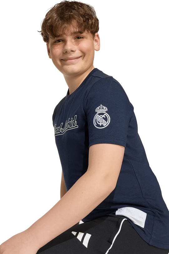 Дитяча бавовняна футболка adidas Performance REAL MADRID JY0999