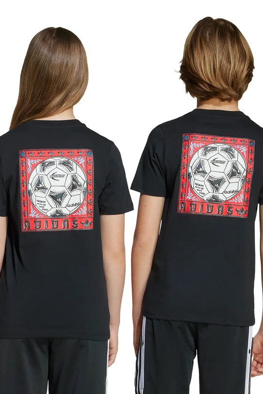 Dětské bavlněné tričko adidas Originals JY2822 černá