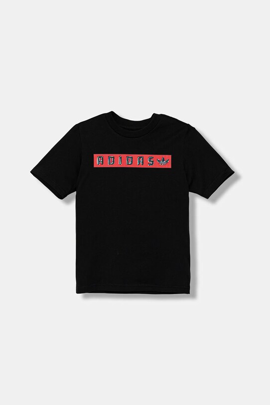 Otroška bombažna kratka majica adidas Originals JY2822 črna AW25