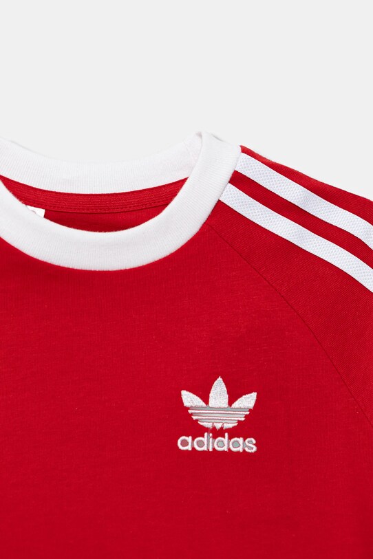 CHLAPEC Dětské bavlněné tričko adidas Originals JY3748 červená