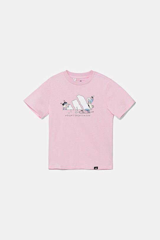 adidas gyerek pamut póló pamut rózsaszín JY4949