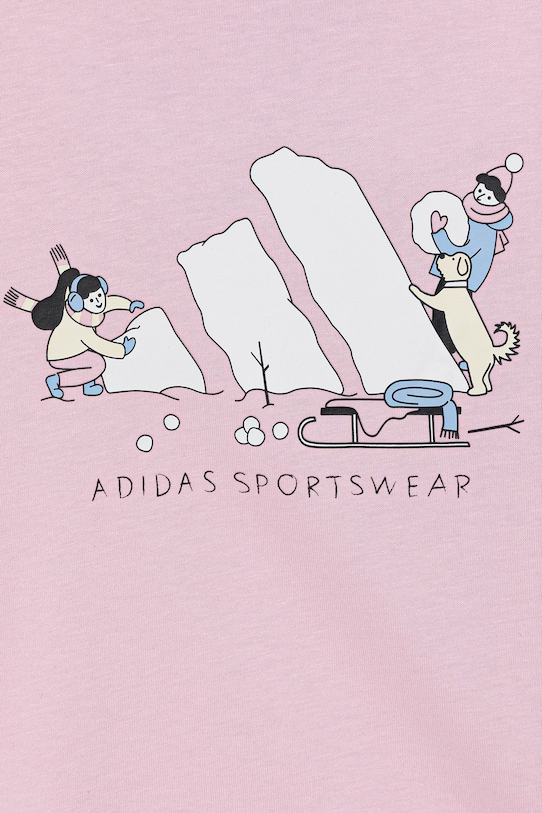 adidas tricou de bumbac pentru copii roz JY4949