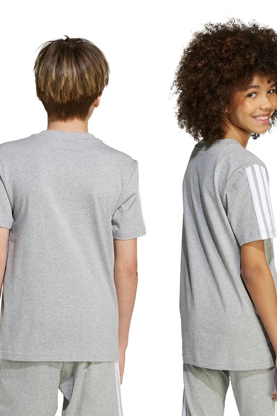 adidas t-shirt bawełniany dziecięcy JY4968 szary