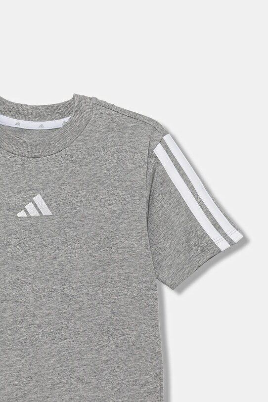 CHLAPEC Dětské bavlněné tričko adidas JY4968 šedá